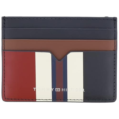 Tommy Hilfiger Herren Modernes Kartenetui aus Leder, Schwarz, One Size von Tommy Hilfiger