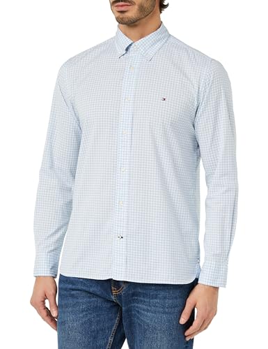 Tommy Hilfiger Herren Natural Soft Gingham RF Shirt MW0MW35155 Freizeithemden, Blau (Calm Blue/Optic White), XXL von Tommy Hilfiger