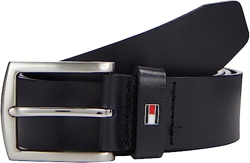 Tommy Hilfiger Herren Gürtel New Denton 3,5 cm Belt Ledergürtel, Blau (Midnight), 105 cm von Tommy Hilfiger