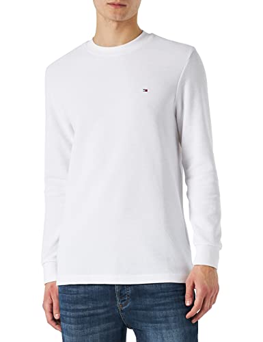 Tommy Hilfiger Herren Langarmshirt New Structure Basic, Weiß (White), 3XL von Tommy Hilfiger