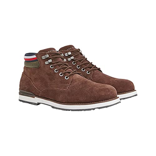 Tommy Hilfiger Herren Outdoor Hilfiger Suede Boot FM0FM04200 Niedrige Stiefel, Braun (Cocoa), 40 EU von Tommy Hilfiger