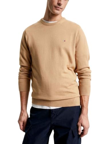 Tommy Hilfiger Herren PIMA ORG CTN Cashmere Crew Neck MW0MW28046 Pullover, Braun (Countryside Khaki), 3XL von Tommy Hilfiger