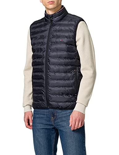 Tommy Hilfiger Herren Weste Steppweste, Blau (Desert Sky), XS von Tommy Hilfiger