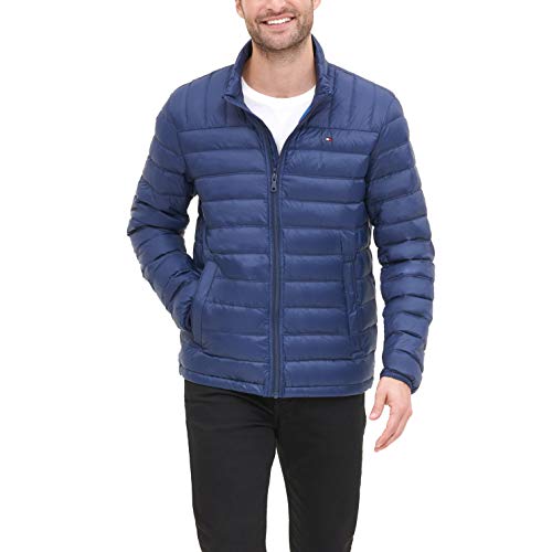 Tommy Hilfiger Herren Packbare Daunenjacke Daunenoberbekleidung, Dunkelblau, S von Tommy Hilfiger