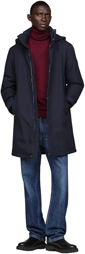 Tommy Hilfiger Herren Parka Tech Padded Parka mit Kapuze, Blau (Desert Sky), XL von Tommy Hilfiger