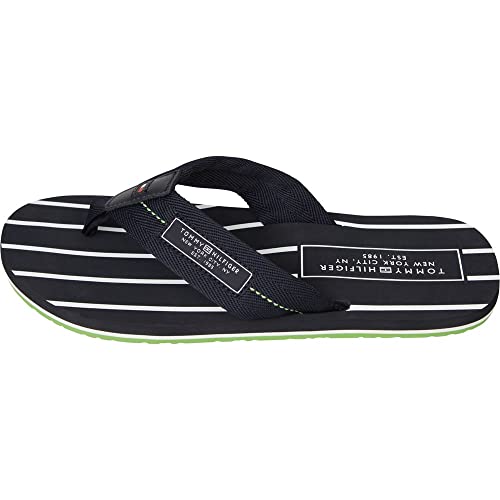 Tommy Hilfiger Herren Flip Flops Patch Beach Sandal Badeschuhe, Blau (Desert Sky), 40 EU von Tommy Hilfiger