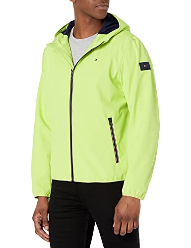 Tommy Hilfiger Herren Lightweight Water-Resistant Performance Soft Shell Jacket (Regular and Big & Tall(Softshell-Jacke, Limette, XL von Tommy Hilfiger