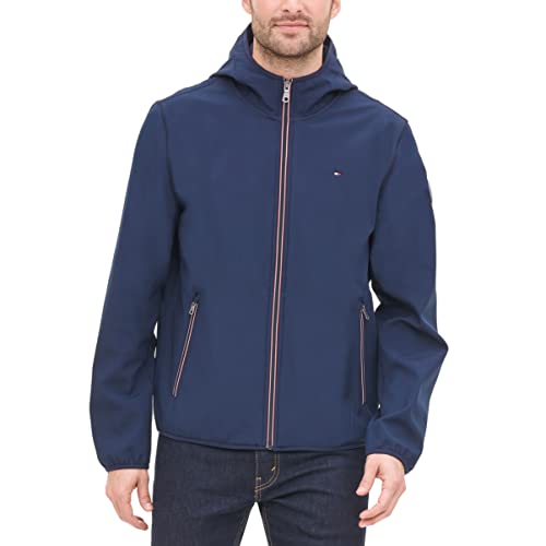 Tommy Hilfiger Herren Lightweight Water-Resistant Performance Soft Shell Jacket (Regular and Big & Tall(Übergangsjacke, Mitternacht/Ausflug, einfarbig (Midnight//Getaway Solids), 3XL von Tommy Hilfiger