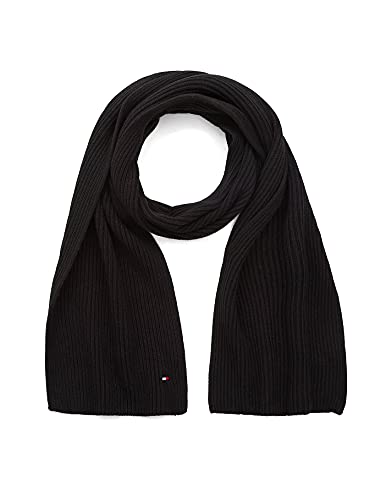 Tommy Hilfiger Herren Pima Cotton Scarf Winter-Schal, Black, Einheitsgröße von Tommy Hilfiger