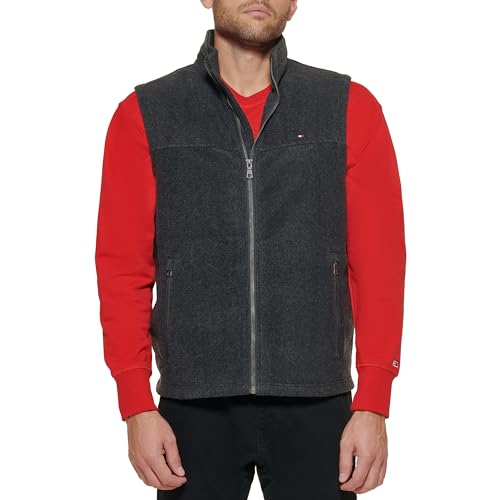 Tommy Hilfiger Herren Polar Fleece Weste - Grau - Medium von Tommy Hilfiger