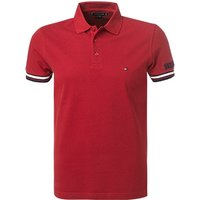 Tommy Hilfiger Herren Polo-Shirt rot Baumwoll-Piqué von Tommy Hilfiger