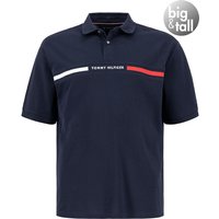 Tommy Hilfiger Herren Polo-Shirt blau Baumwoll-Piqué von Tommy Hilfiger