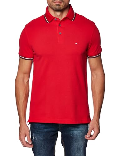 Tommy Hilfiger Herren Poloshirt 1985 rot (74) S von Tommy Hilfiger