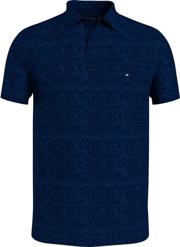 Tommy Hilfiger Herren Poloshirt Big&Tall (DE/NL/SE/PL, Alphanumerisch, 5XL, Große Größen, Tall, Desert Sky/White) von Tommy Hilfiger