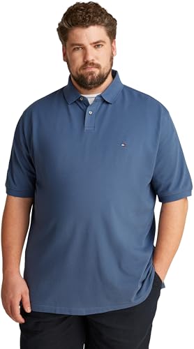 Tommy Hilfiger Herren Poloshirt Kurzarm 1985 Regular Fit, Blau (Aegean Sea), XXL von Tommy Hilfiger