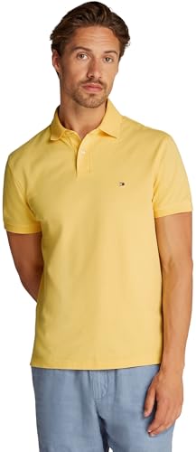 Tommy Hilfiger Herren Poloshirt Kurzarm 1985 Regular Fit, Gelb (Citronella), XXL von Tommy Hilfiger