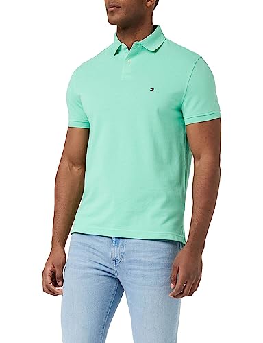 Tommy Hilfiger Herren Poloshirt Kurzarm 1985 Regular Fit, Grün (Light Jade Green), L von Tommy Hilfiger