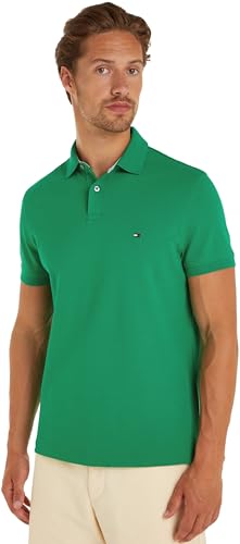 Tommy Hilfiger Herren Poloshirt Kurzarm 1985 Regular Polo Regular Fit, Grün (Olympic Green), S von Tommy Hilfiger