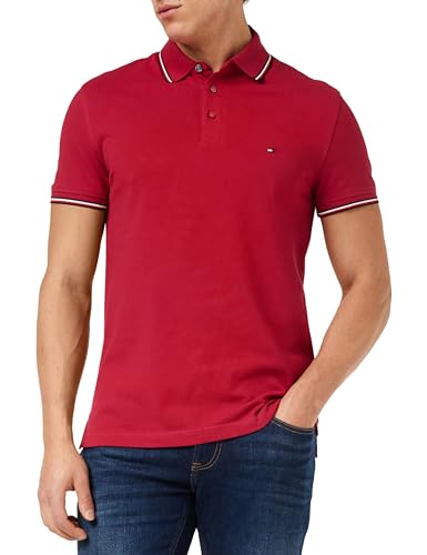 Tommy Hilfiger Herren Poloshirt Kurzarm 1985 Rwb Tipped Slim Polo Slim Fit, Rot (Royal Berry), M von Tommy Hilfiger