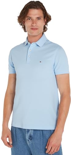 Tommy Hilfiger Herren Poloshirt Kurzarm 1985 Slim Polo Slim Fit, Blau (Kingly Blue), XXXL von Tommy Hilfiger