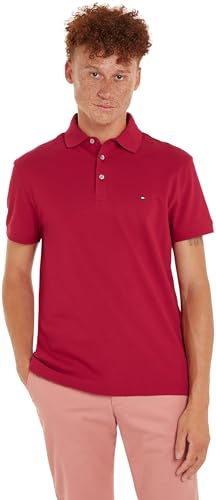 Tommy Hilfiger Herren Poloshirt Kurzarm 1985 Slim Polo Slim Fit, Rot (Royal Berry), XXL von Tommy Hilfiger