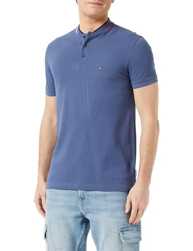 Tommy Hilfiger Herren Poloshirt Kurzarm Mao Rwb Tipped Slim Polo Regular Fit, Blau (Faded Indigo), L von Tommy Hilfiger