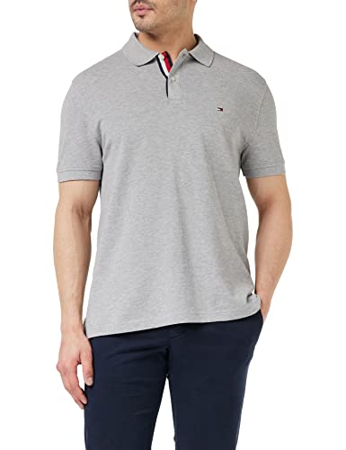 Tommy Hilfiger Herren Poloshirt Kurzarm RBW Regular Fit, Grau (Light Grey Heather), S von Tommy Hilfiger