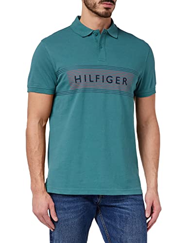 Tommy Hilfiger Herren Poloshirt Kurzarm RBW Regular Fit, Grün (Frosted Green), L von Tommy Hilfiger