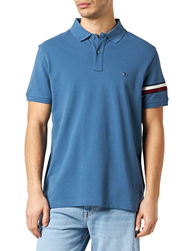 Tommy Hilfiger Herren Poloshirt Kurzarm Regular Fit, Blau (Blue Coast), M von Tommy Hilfiger