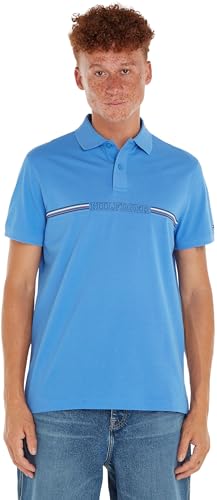 Tommy Hilfiger Herren Poloshirt Kurzarm Regular Fit, Blau (Blue Spell), M von Tommy Hilfiger