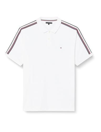 Tommy Hilfiger Herren Poloshirt Kurzarm Regular Fit, Weiß (White), XXL von Tommy Hilfiger