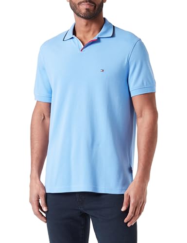 Tommy Hilfiger Herren Poloshirt Kurzarm Rwb Tipped V Collar Reg Polo Regular Fit, Blau (Blue Spell), XS von Tommy Hilfiger