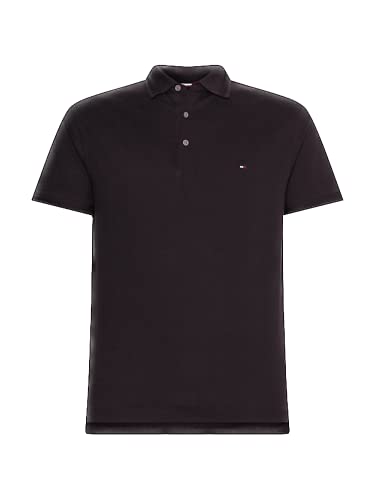 Tommy Hilfiger Herren Poloshirt Schwarz Essential Slim Fit (as3, Alpha, l, Regular, Regular) von Tommy Hilfiger