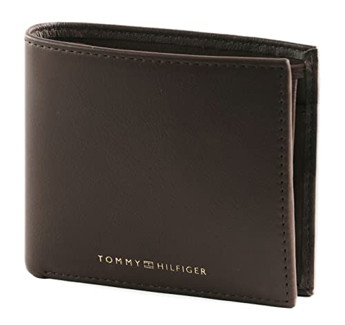 Tommy Hilfiger Herren Portemonnaie TH Premium Leather CC and Coin mit Münzfach, Braun (Dark Chestnut), Einheitsgröße von Tommy Hilfiger