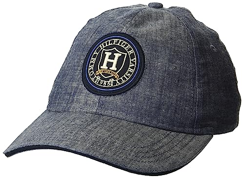 Tommy Hilfiger Herren Premium Varsity Adjustable Baseball Cap Baseballkappe, Chambray, Einheitsgröße von Tommy Hilfiger