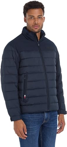 Tommy Hilfiger Herren Pufferjacke Übergangsjacke, Blau (Desert Sky), XS von Tommy Hilfiger
