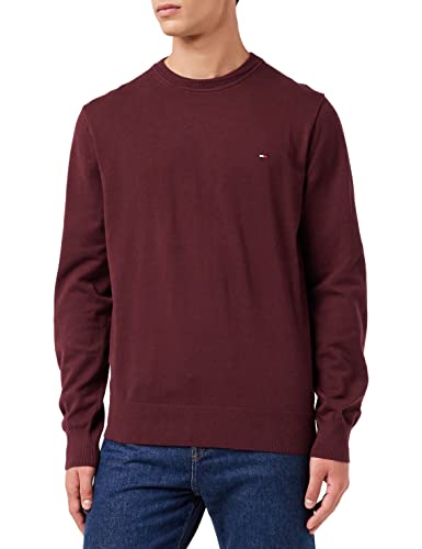 Tommy Hilfiger Herren 1985 Crew Neck Sweater Pullover, Deep Rouge, XS von Tommy Hilfiger