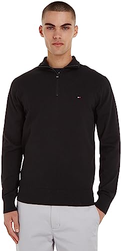 Tommy Hilfiger Herren Pullover Strickpullover, Schwarz (Black), XS von Tommy Hilfiger