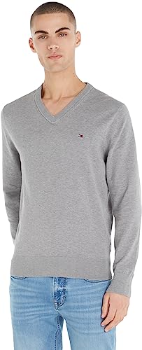 Tommy Hilfiger Herren Pullover 1985 ohne Kapuze, Grau (Medium Grey Heather), 3XL von Tommy Hilfiger