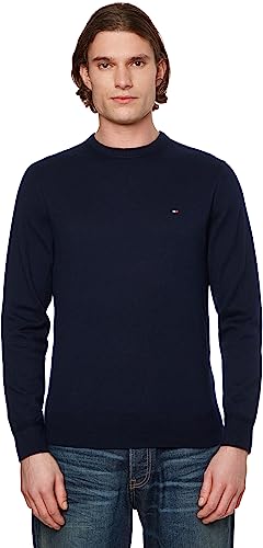 Tommy Hilfiger Herren Pullover Cashmere Crew Neck Strickpullover, Blau (Desert Sky), XXL von Tommy Hilfiger