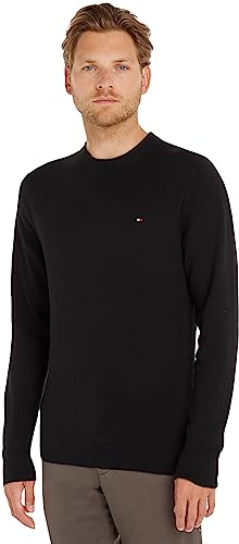 Tommy Hilfiger Herren Pullover Cashmere Crew Neck Strickpullover, Schwarz (Black), M von Tommy Hilfiger