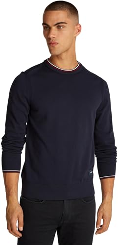 Tommy Hilfiger Herren Pullover Crew Neck Strickpullover, Blau (Desert Sky), XL von Tommy Hilfiger