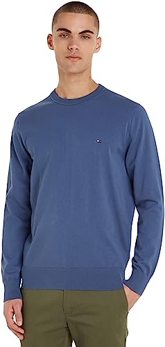 Tommy Hilfiger Herren Pullover Crew Neck Sweater Strickpullover, Blau (Faded Indigo), 3XL von Tommy Hilfiger