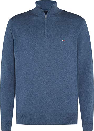 Tommy Hilfiger Herren Pullover ES-Atlantic Zip Mock (Petrol, 2XL) von Tommy Hilfiger