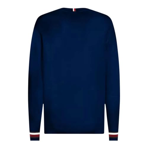 Tommy Hilfiger Herren Pullover Global Stripe Crew Neck Baumwolle, Blau (Desert Sky), XL von Tommy Hilfiger