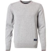 Tommy Hilfiger Herren Pullover Grau Baumwolle unifarben von Tommy Hilfiger