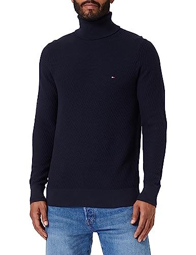 Tommy Hilfiger Herren Pullover Rollkragen, Blau (Desert Sky), M von Tommy Hilfiger