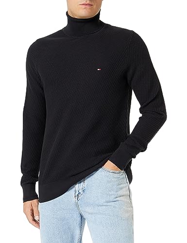 Tommy Hilfiger Herren Pullover Rollkragen, Schwarz (Black), XS von Tommy Hilfiger