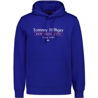 Tommy Hilfiger Herren Hoodie blau Logo und Motiv von Tommy Hilfiger