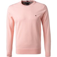 Tommy Hilfiger Herren Pullover rosa Baumwolle unifarben von Tommy Hilfiger